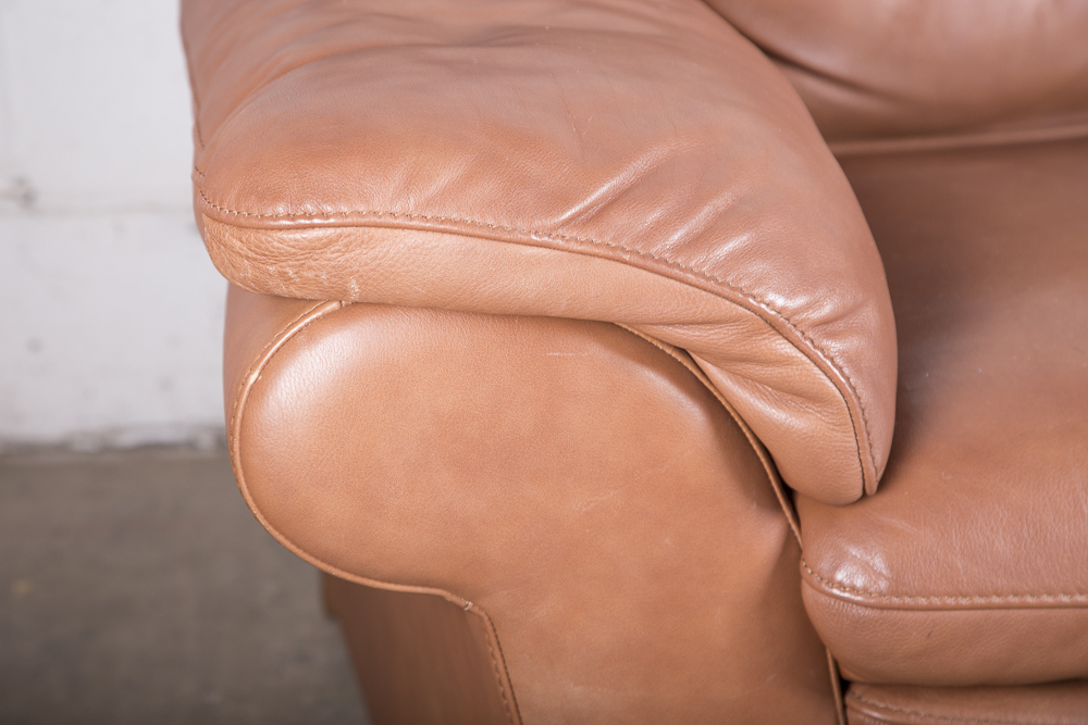 Saddle Brown Leather Armchair