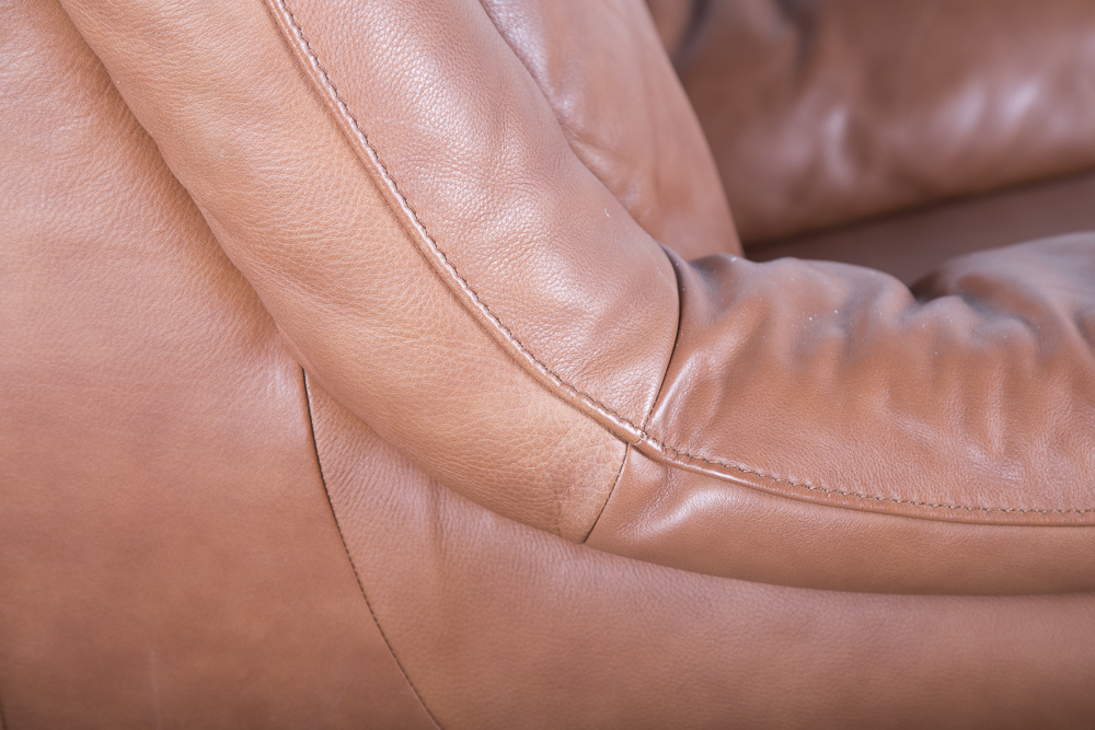 Saddle Brown Leather Armchair