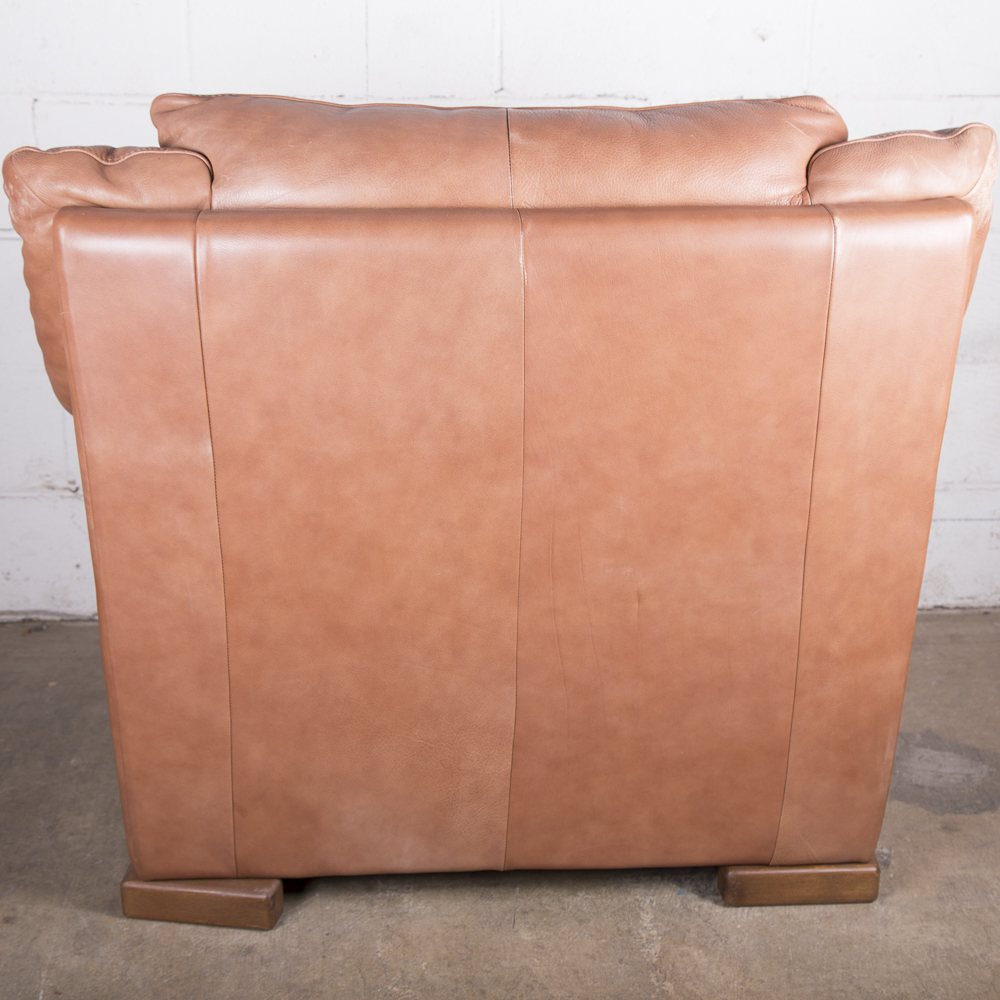 Saddle Brown Leather Armchair