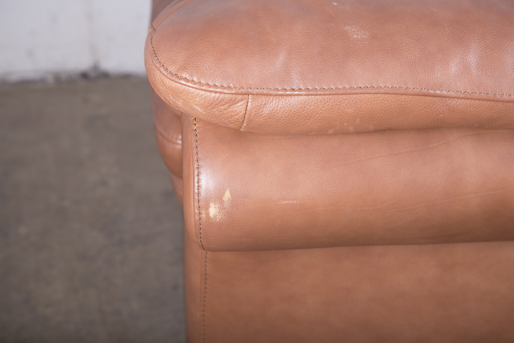 Saddle Brown Leather Armchair