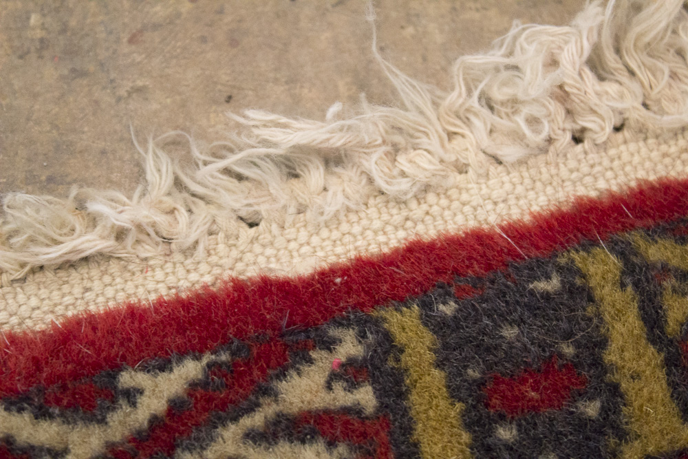 Hand-Knotted Pakistani Bokhara Accent Rug