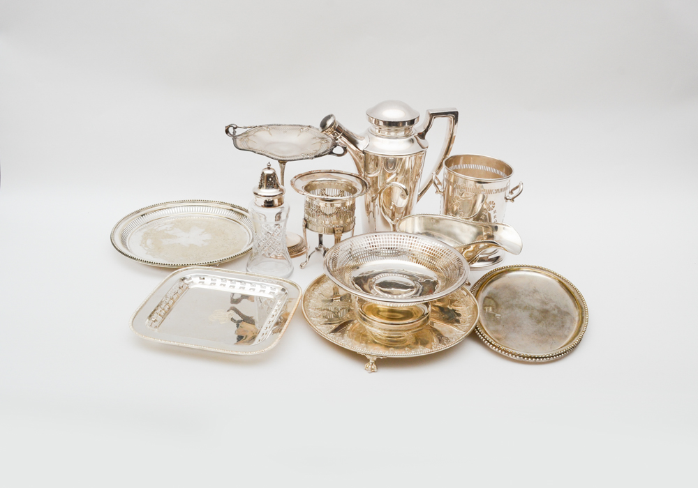 Assortment of Silver Plated Serving Pieces
