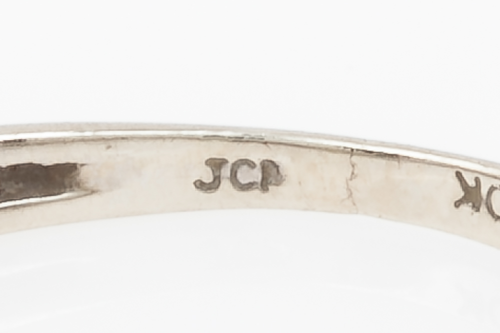 10K White Gold, Garnet, Peridot, and Diamond Ring