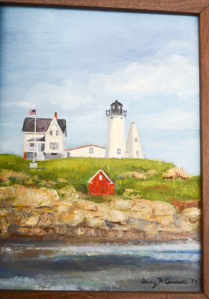 Signed Oil Painting of The Nubble Lighthouse