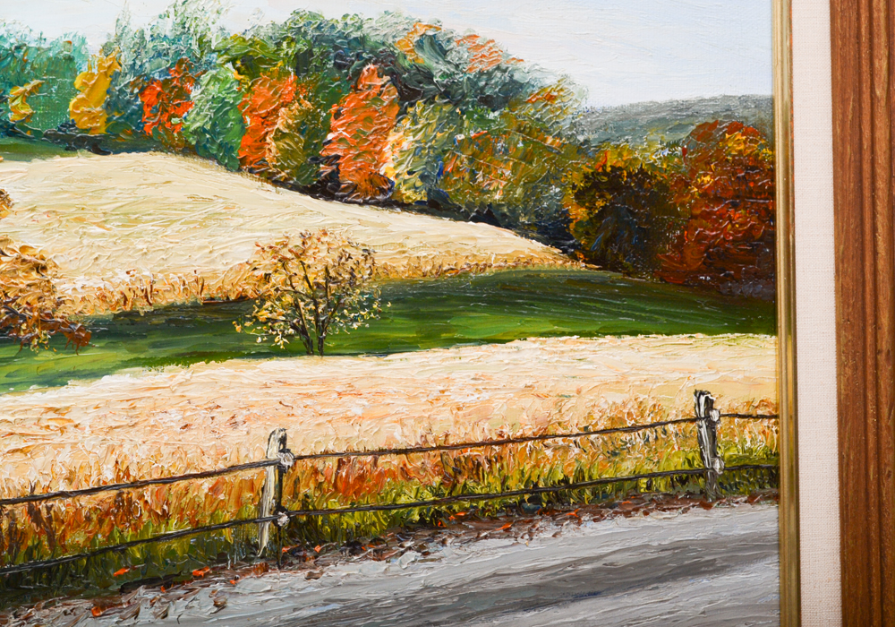 Nancy Heindl Signed Acrylic on Canvas "Pennsylvania Countryside"