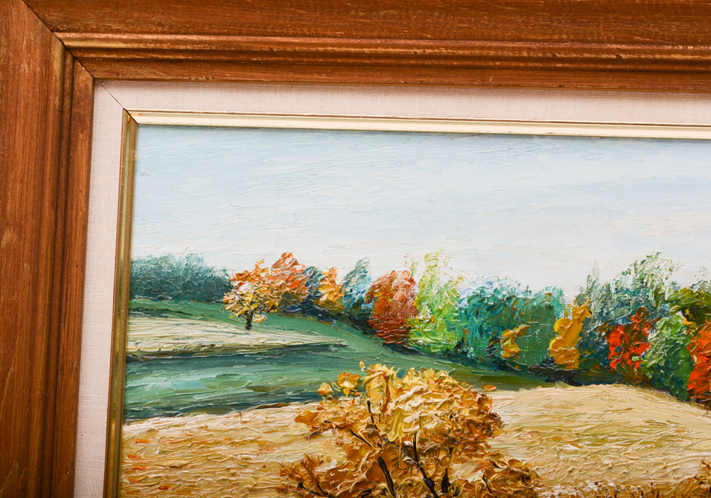 Nancy Heindl Signed Acrylic on Canvas "Pennsylvania Countryside"