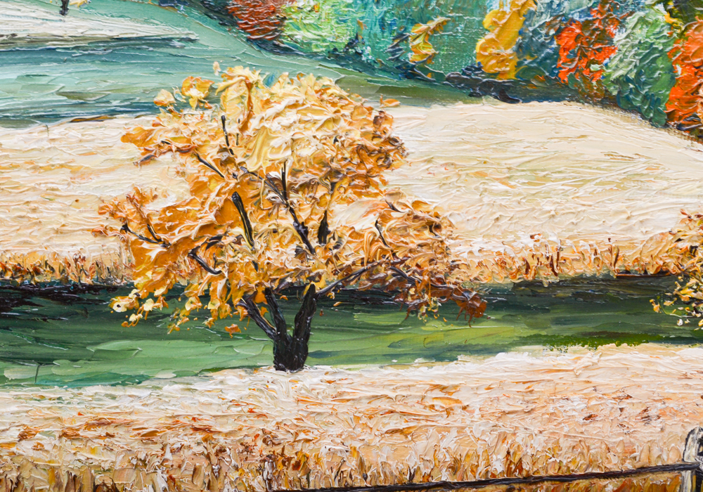 Nancy Heindl Signed Acrylic on Canvas "Pennsylvania Countryside"