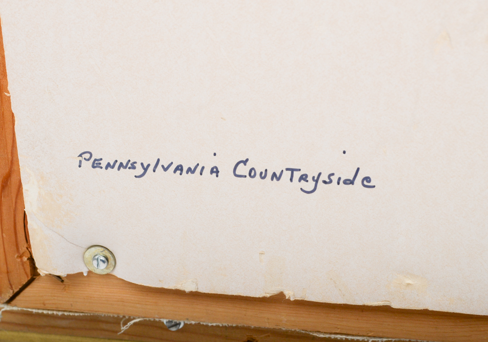 Nancy Heindl Signed Acrylic on Canvas "Pennsylvania Countryside"