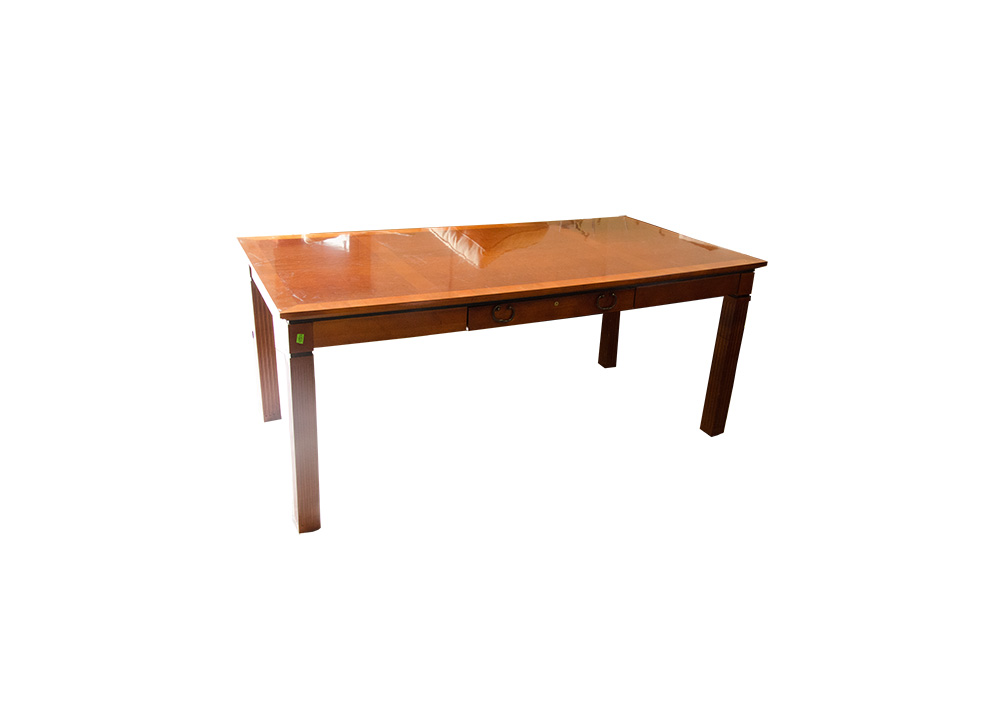 Paoli Whitmore Series Table Desk, Maple with Birds Eye Inlay