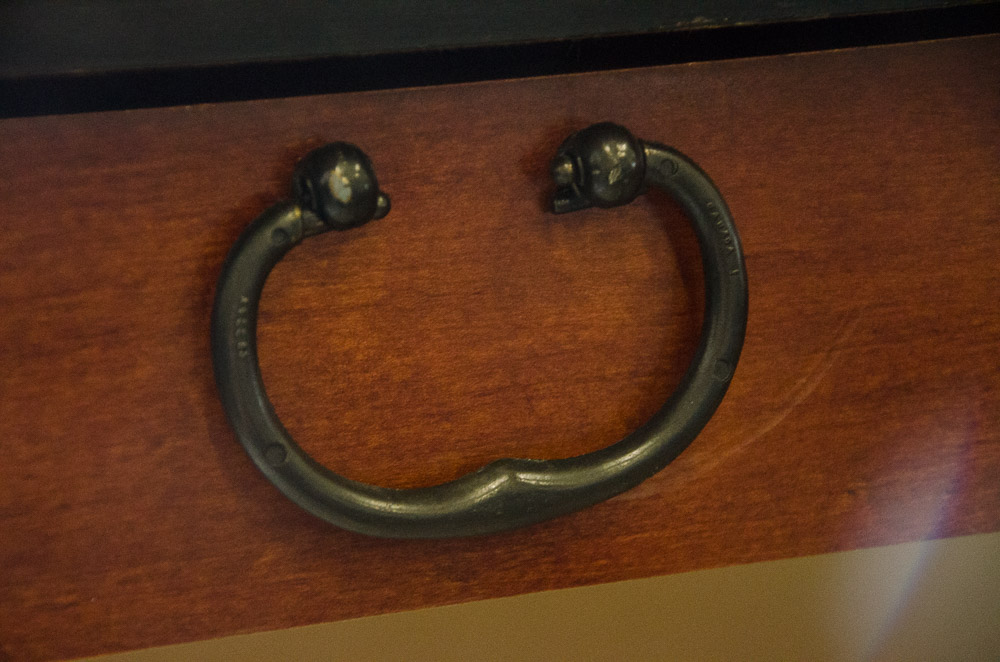 Paoli Whitmore Series Table Desk, Maple with Birds Eye Inlay