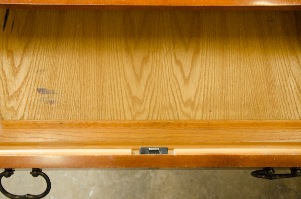 Paoli Whitmore Series Table Desk, Maple with Birds Eye Inlay