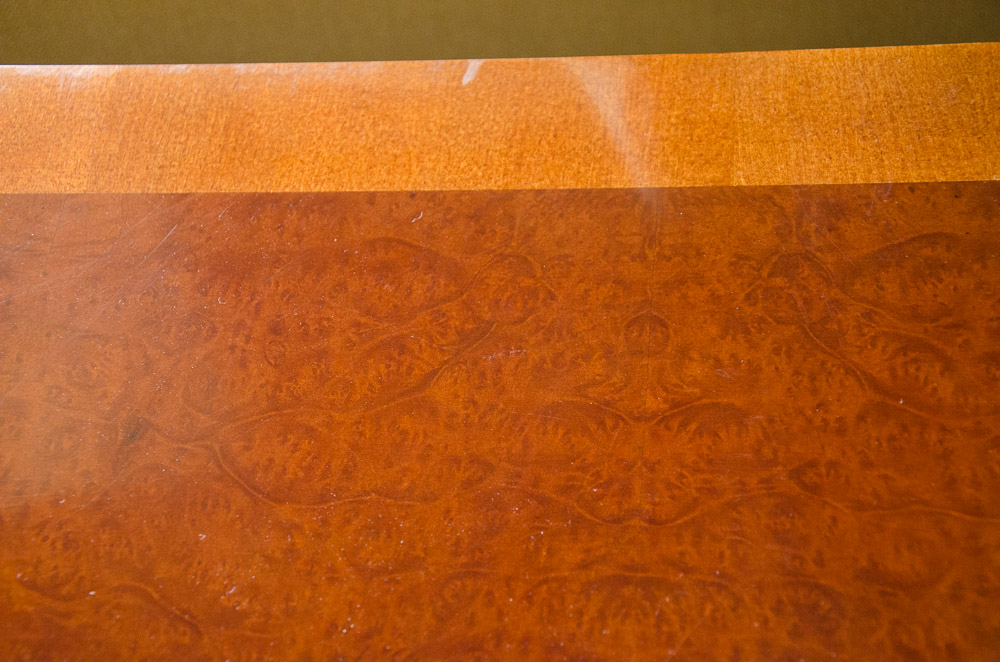 Paoli Whitmore Series Table Desk, Maple with Birds Eye Inlay