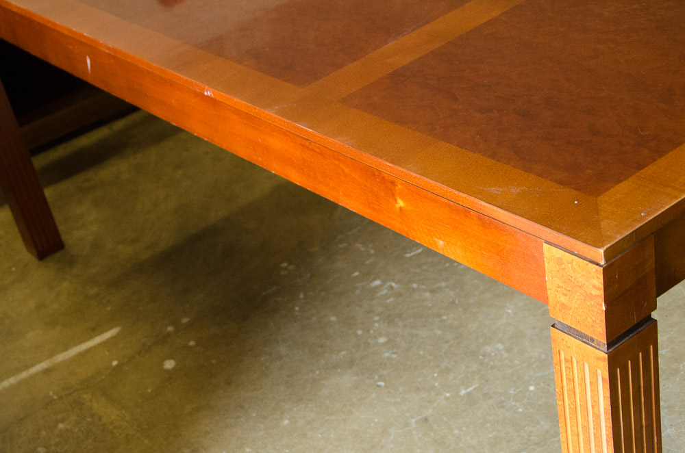 Paoli Whitmore Series Table Desk, Maple with Birds Eye Inlay