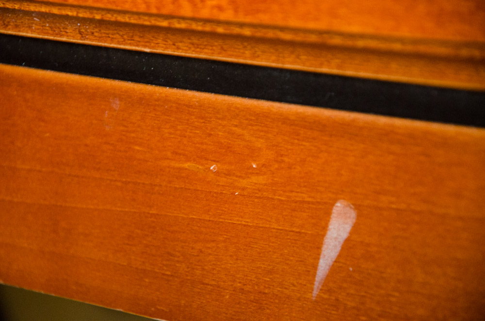 Paoli Whitmore Series Table Desk, Maple with Birds Eye Inlay