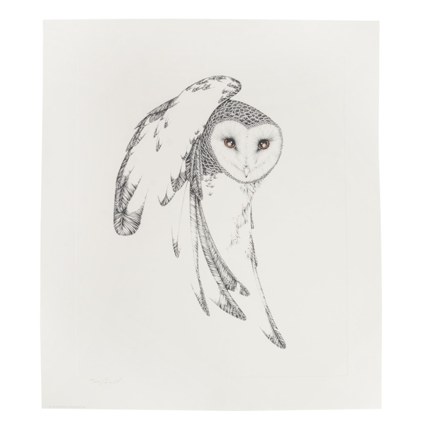 Peter Parnall Limited Edition Serigraph "Barn Owl"