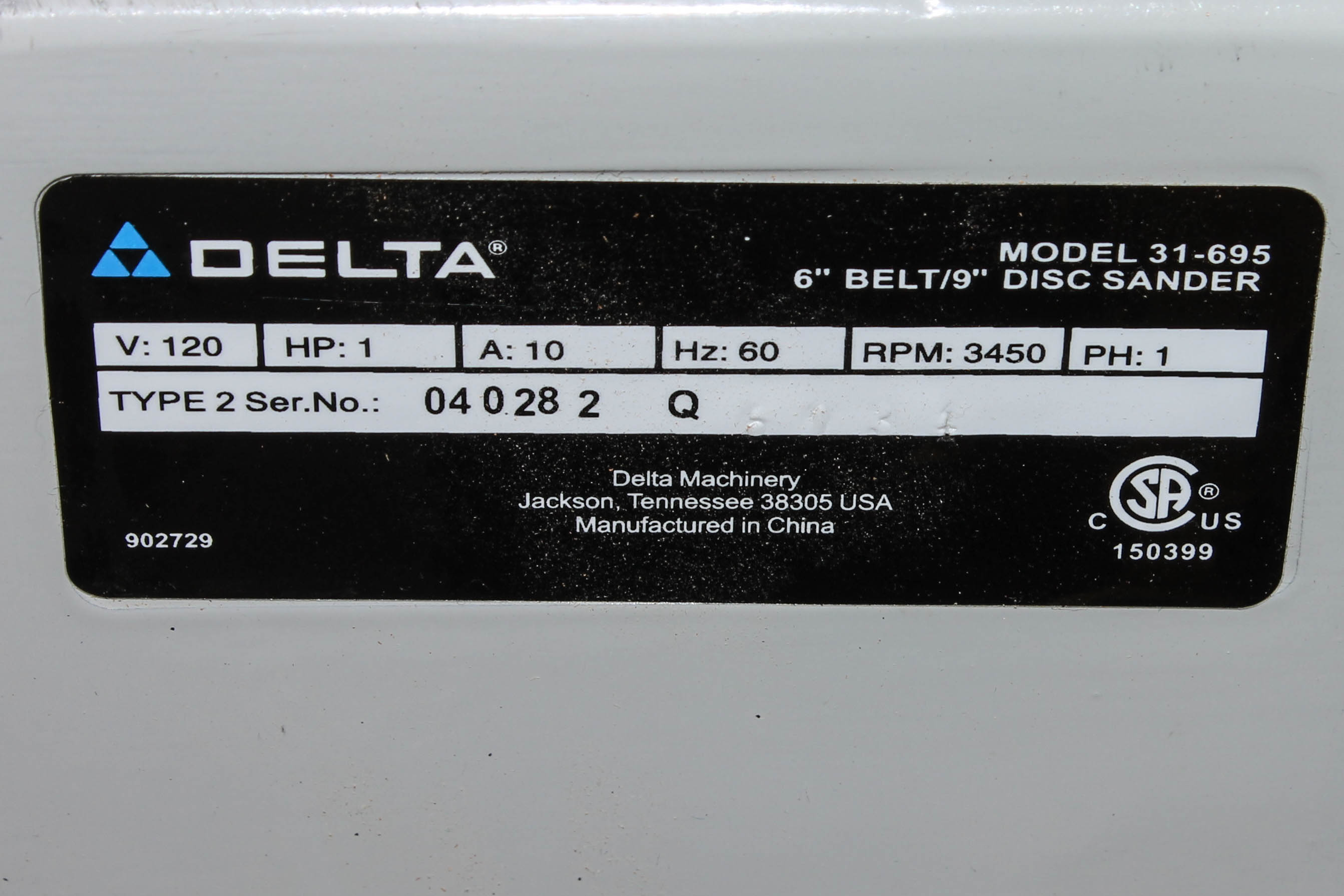 Delta Sanding Table with Stand