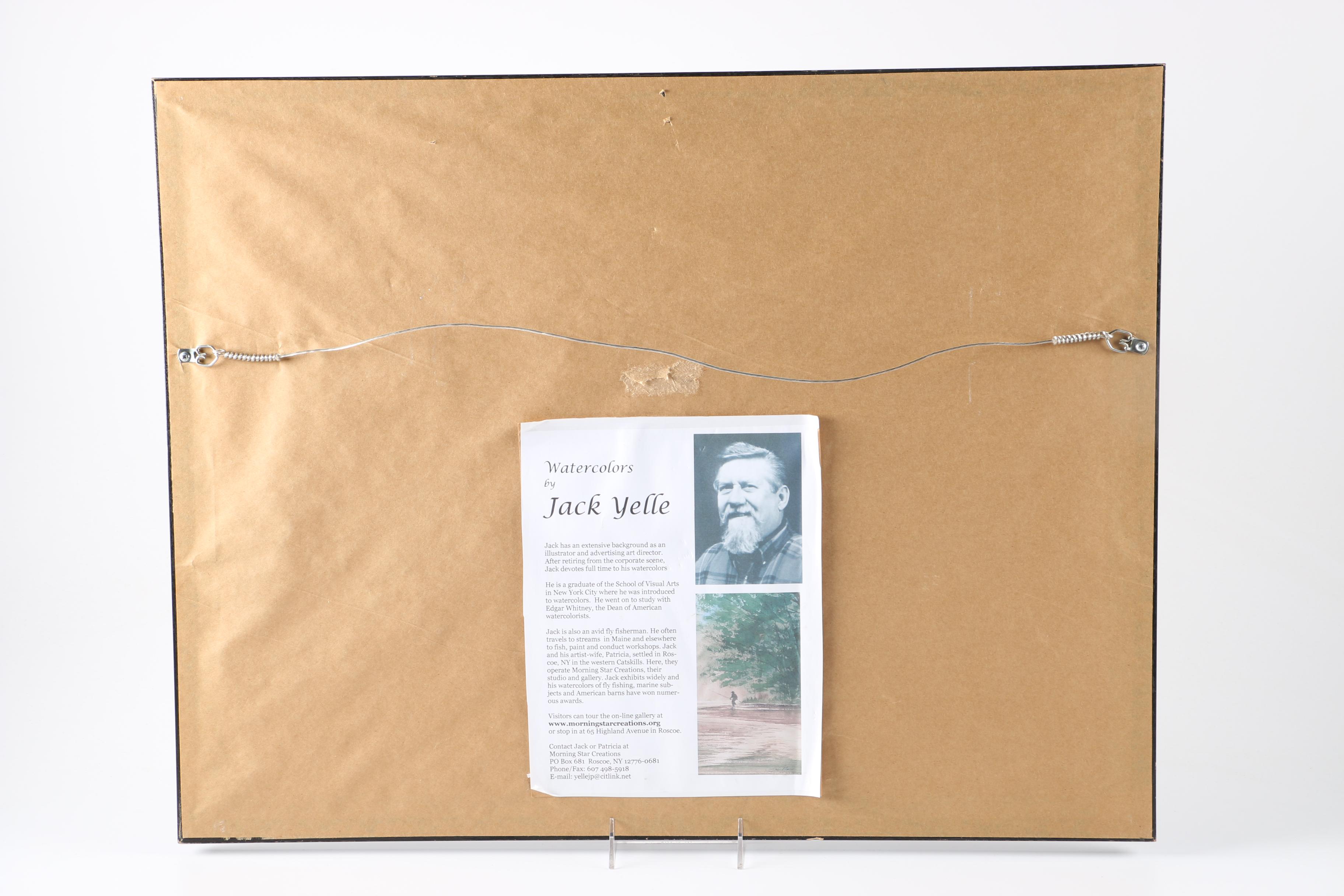 Jack Yelle Signed Original Watercolor of Sunset