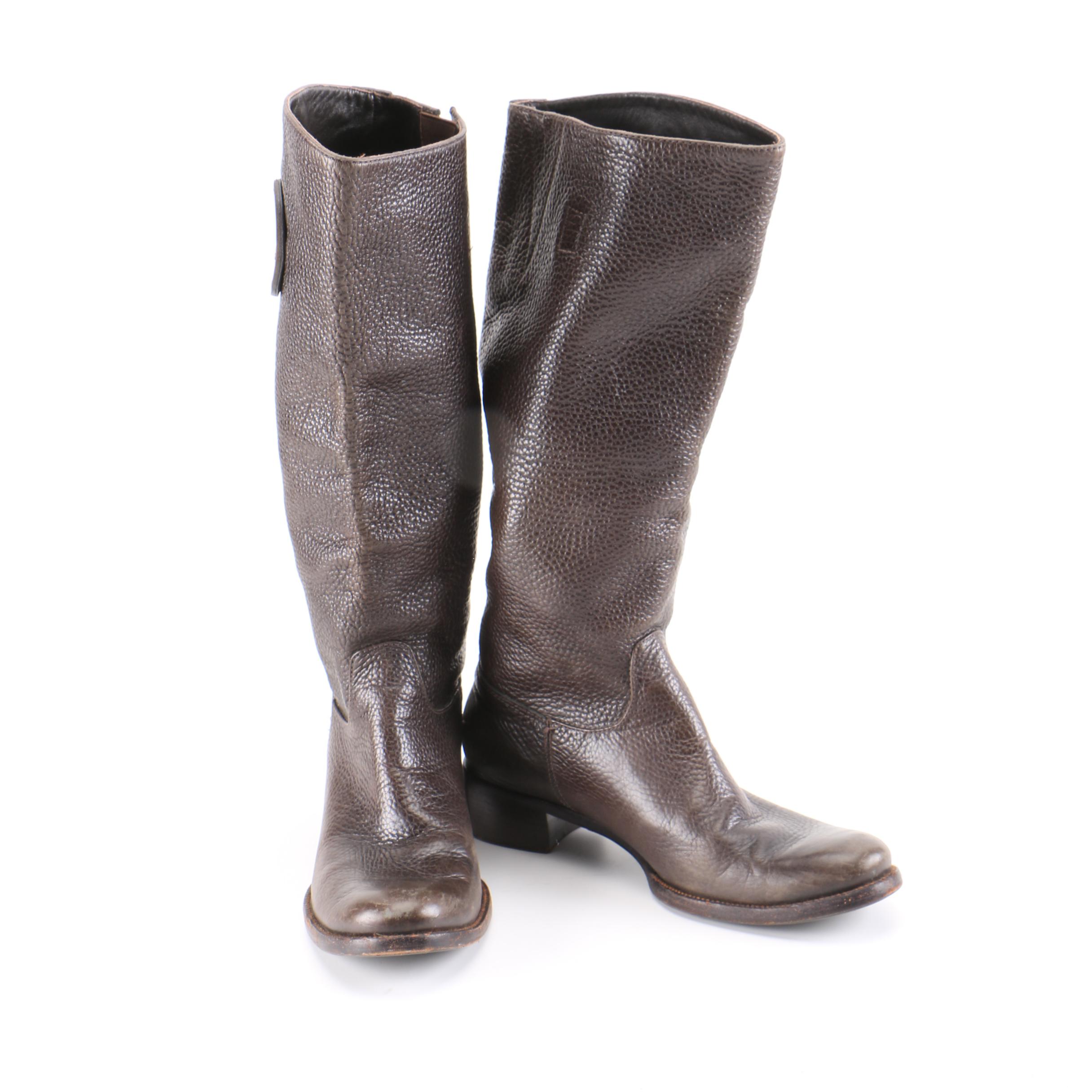 Tory Burch Dark Brown Leather Boots