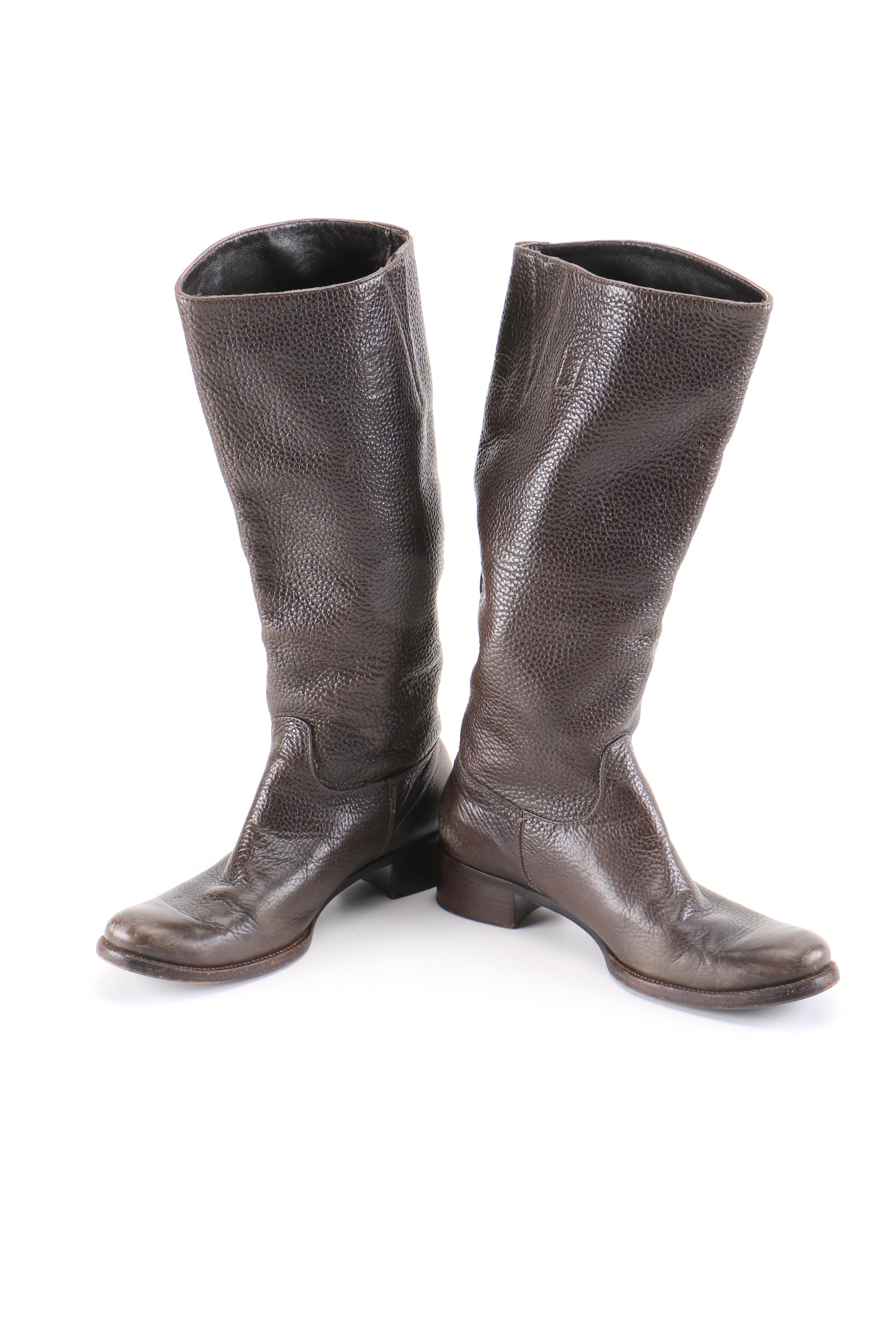 Tory Burch Dark Brown Leather Boots