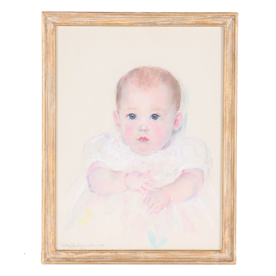 Emily B. Waite Pastel Drawing on Paper Portrait of a Baby