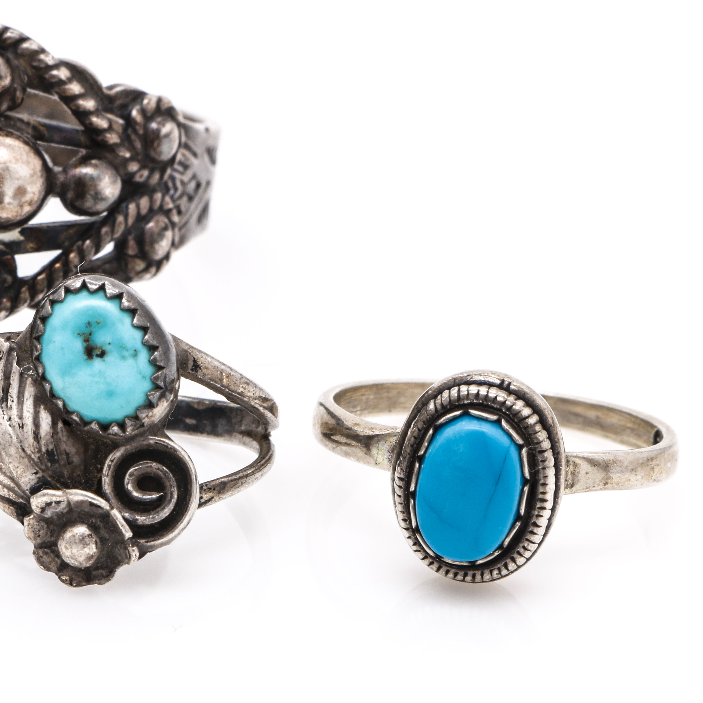 Native American Style Sterling Silver and Turquoise Jewelry