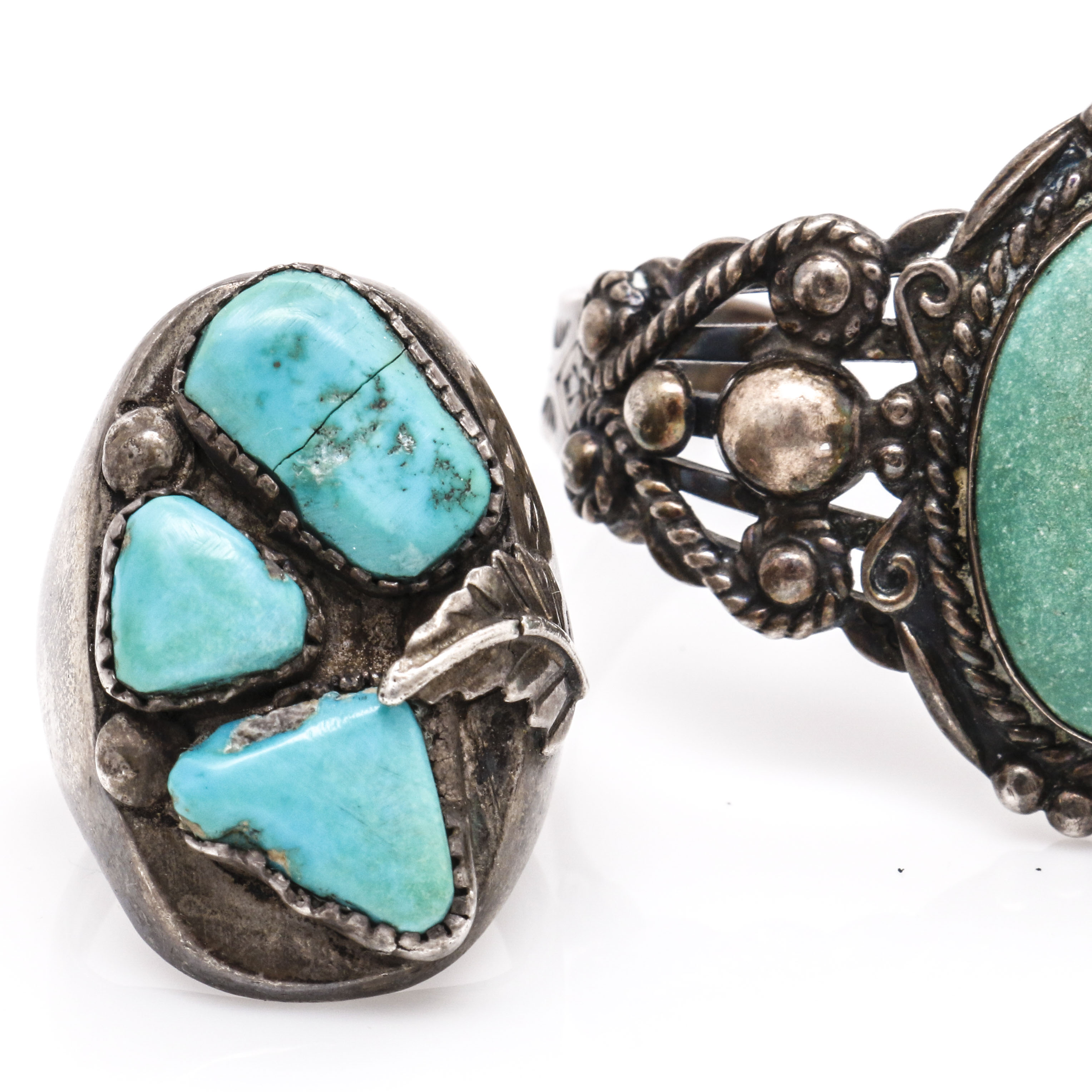 Native American Style Sterling Silver and Turquoise Jewelry