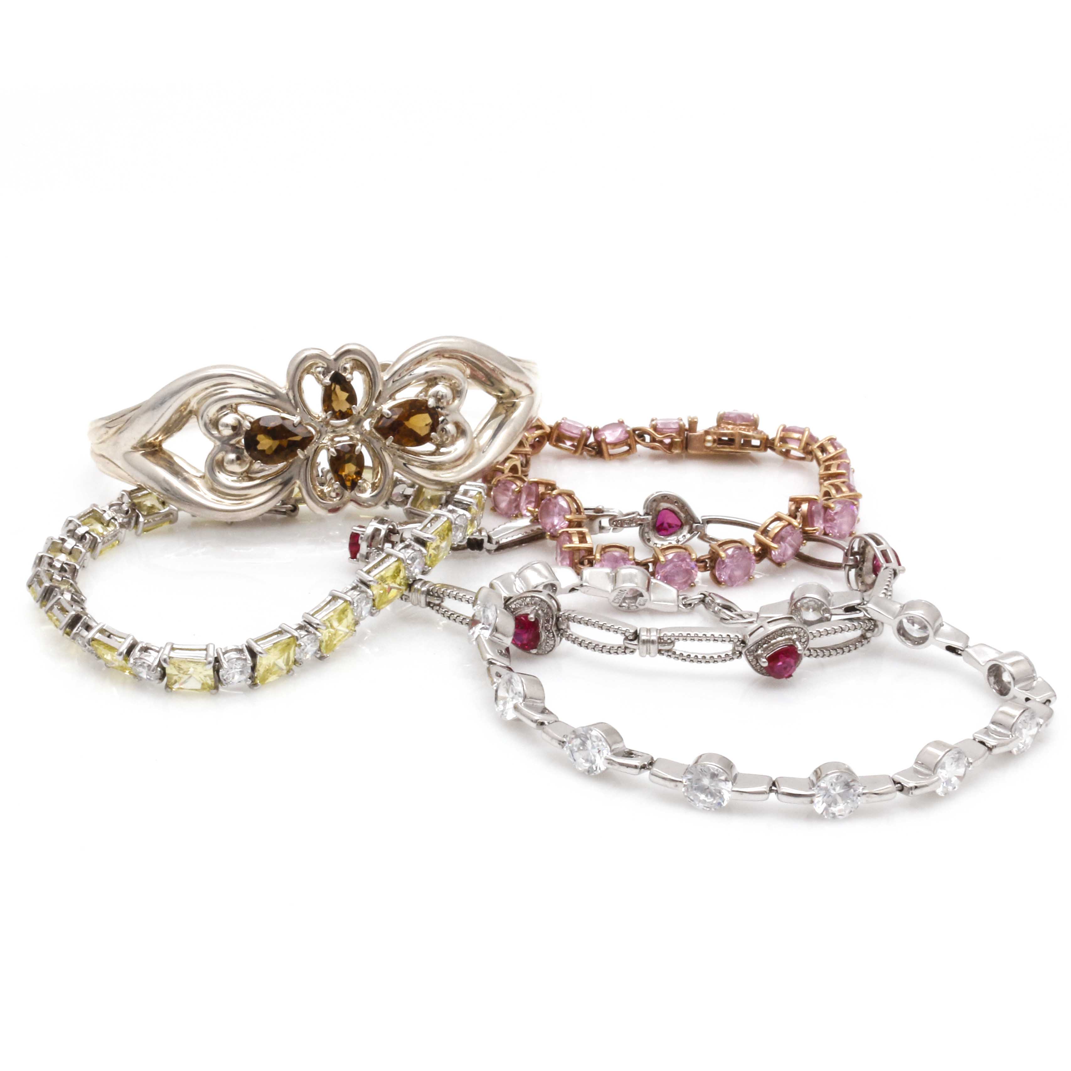 Sterling Silver and Gemstone Bracelet Assortment Featuring Carolyn Pollack