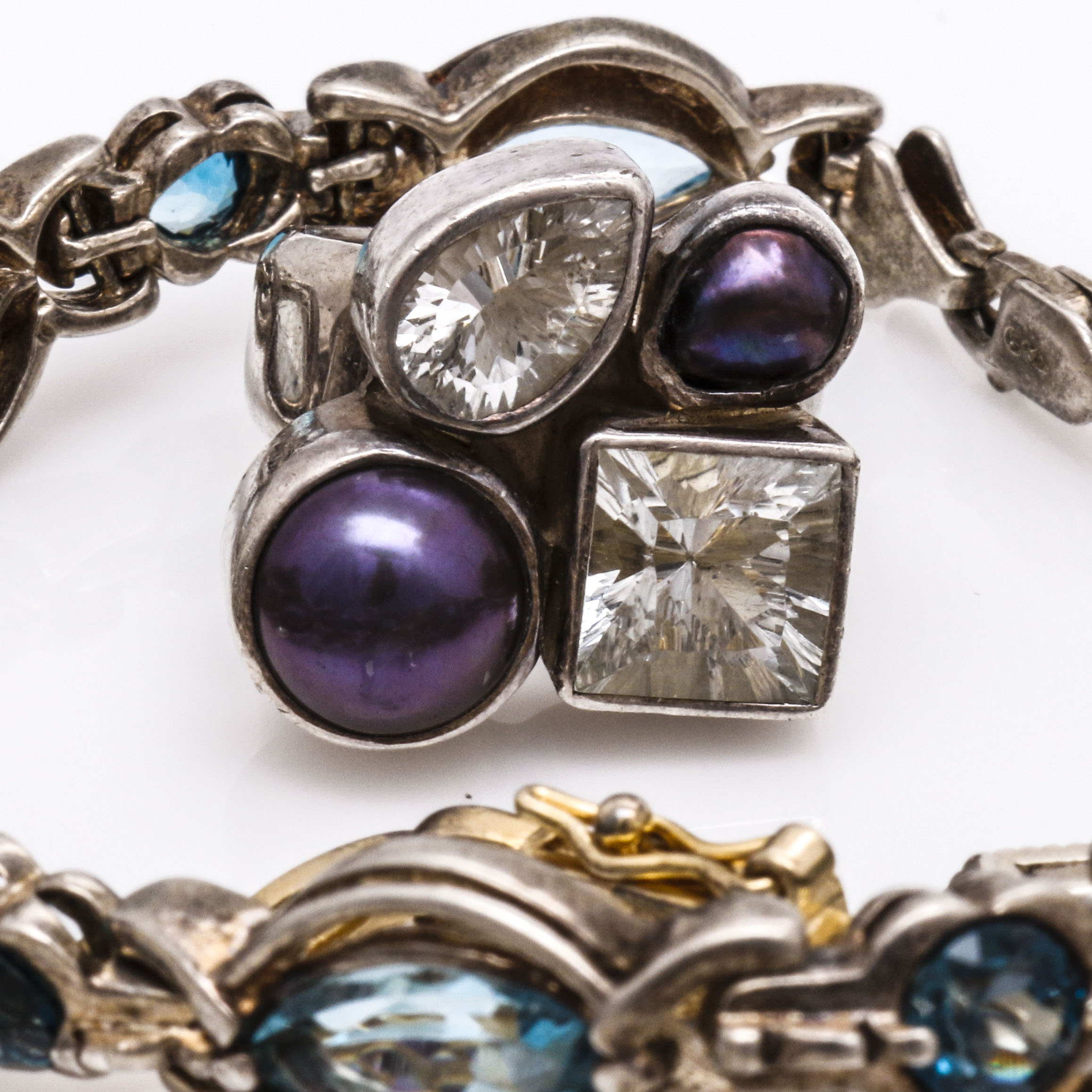 Diamond and Gemstone Sterling Silver Jewelry Including Carolyn Pollack