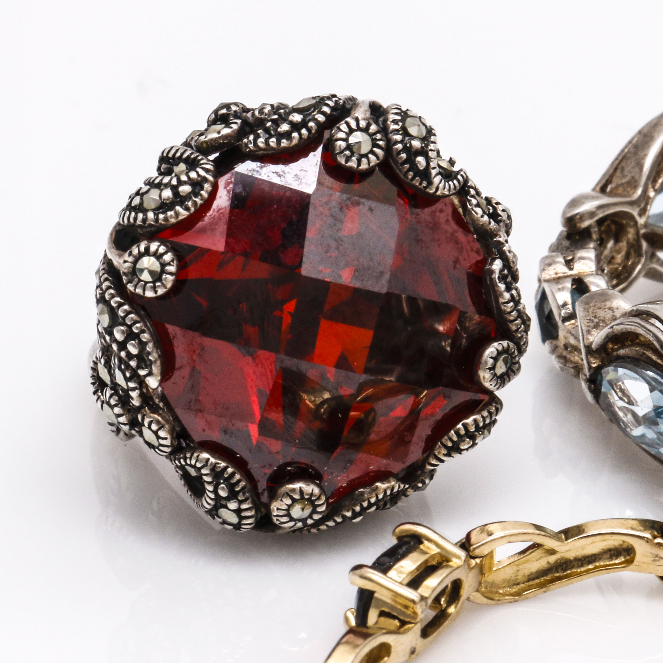 Diamond and Gemstone Sterling Silver Jewelry Including Carolyn Pollack