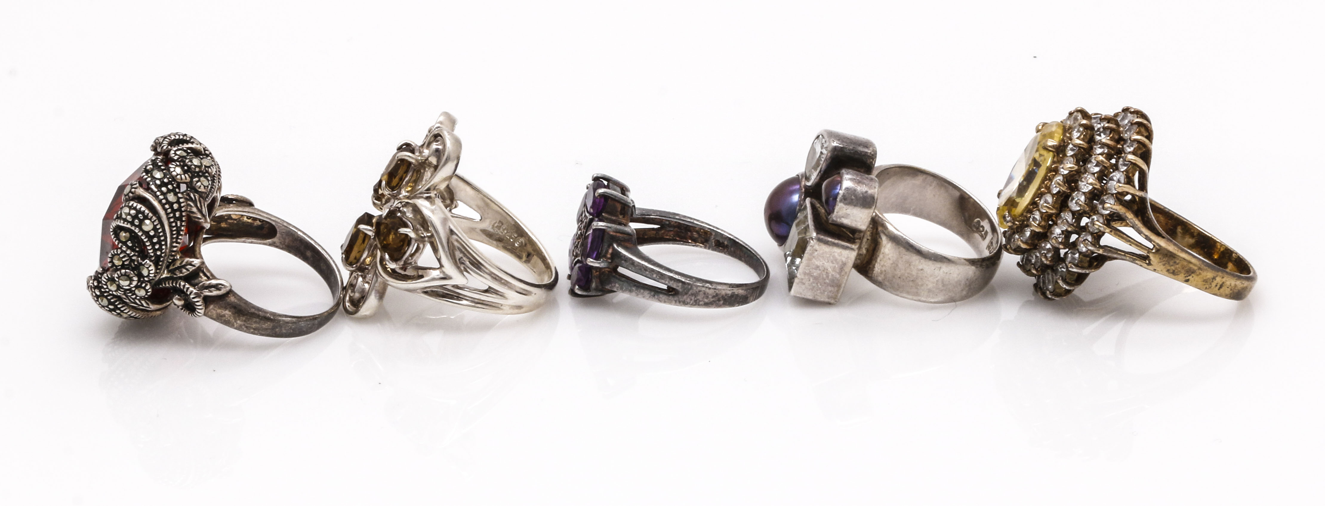 Diamond and Gemstone Sterling Silver Jewelry Including Carolyn Pollack