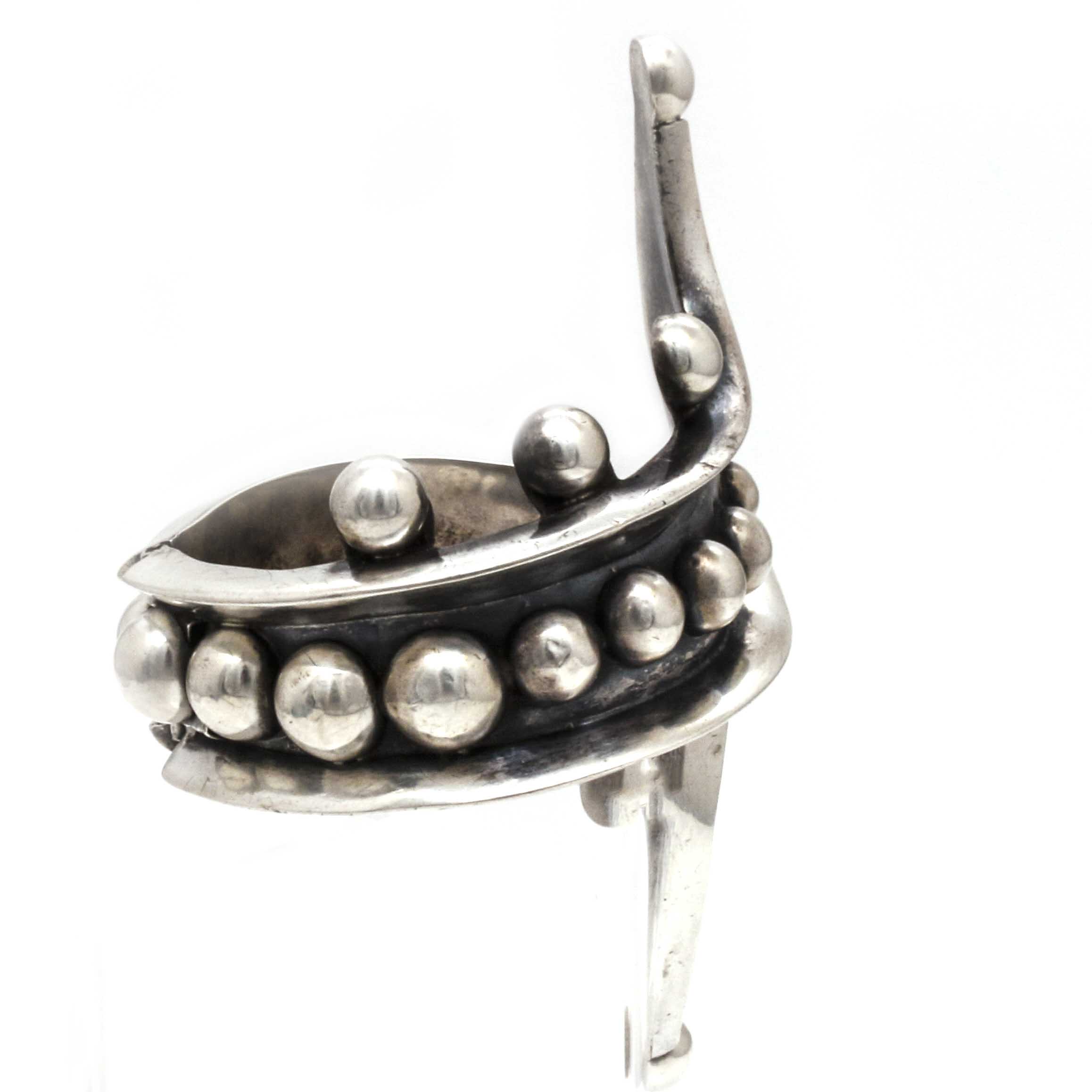 Taxco Mexico Sterling Silver Clamper Bracelet