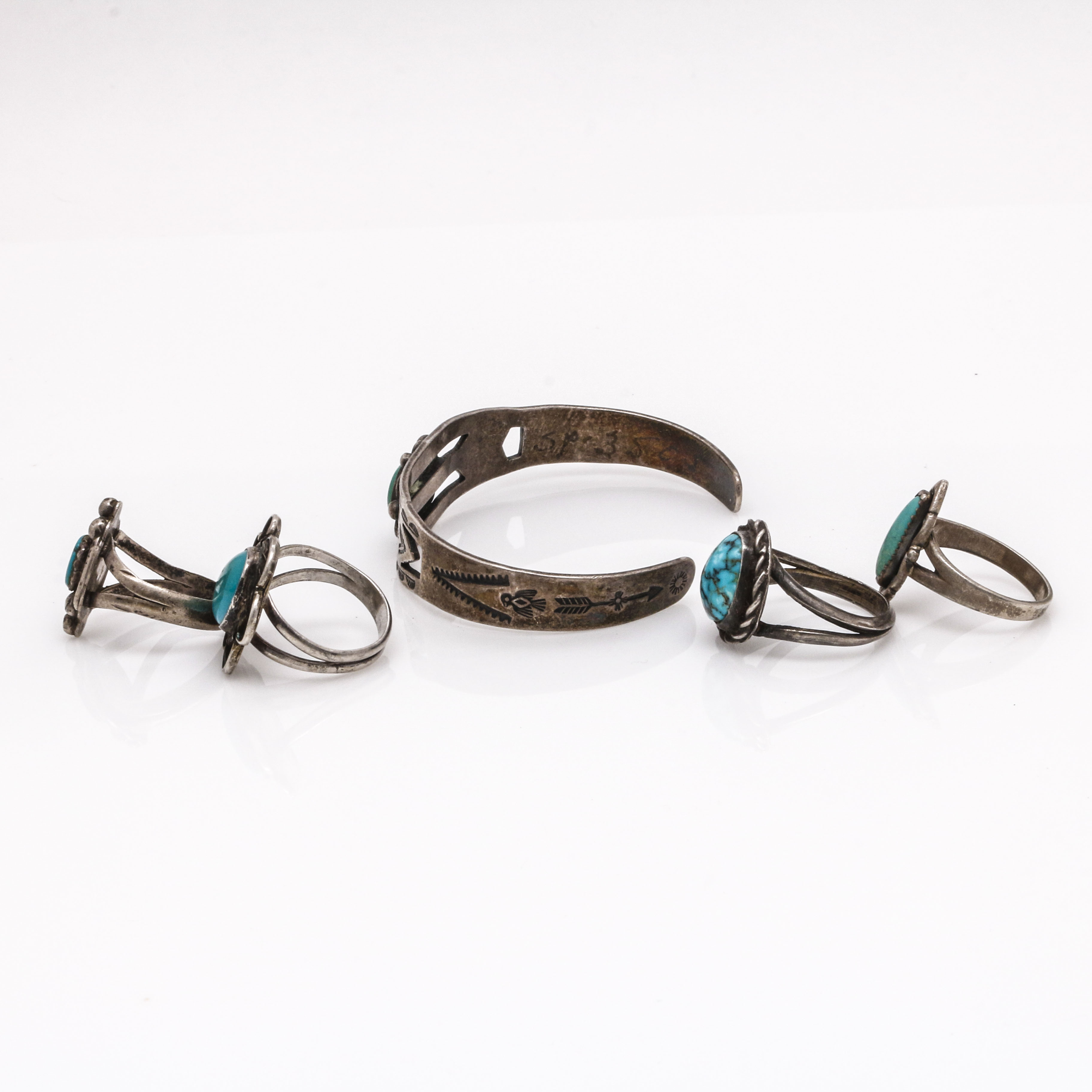 Native American Style Turquoise and Sterling Silver Jewelry