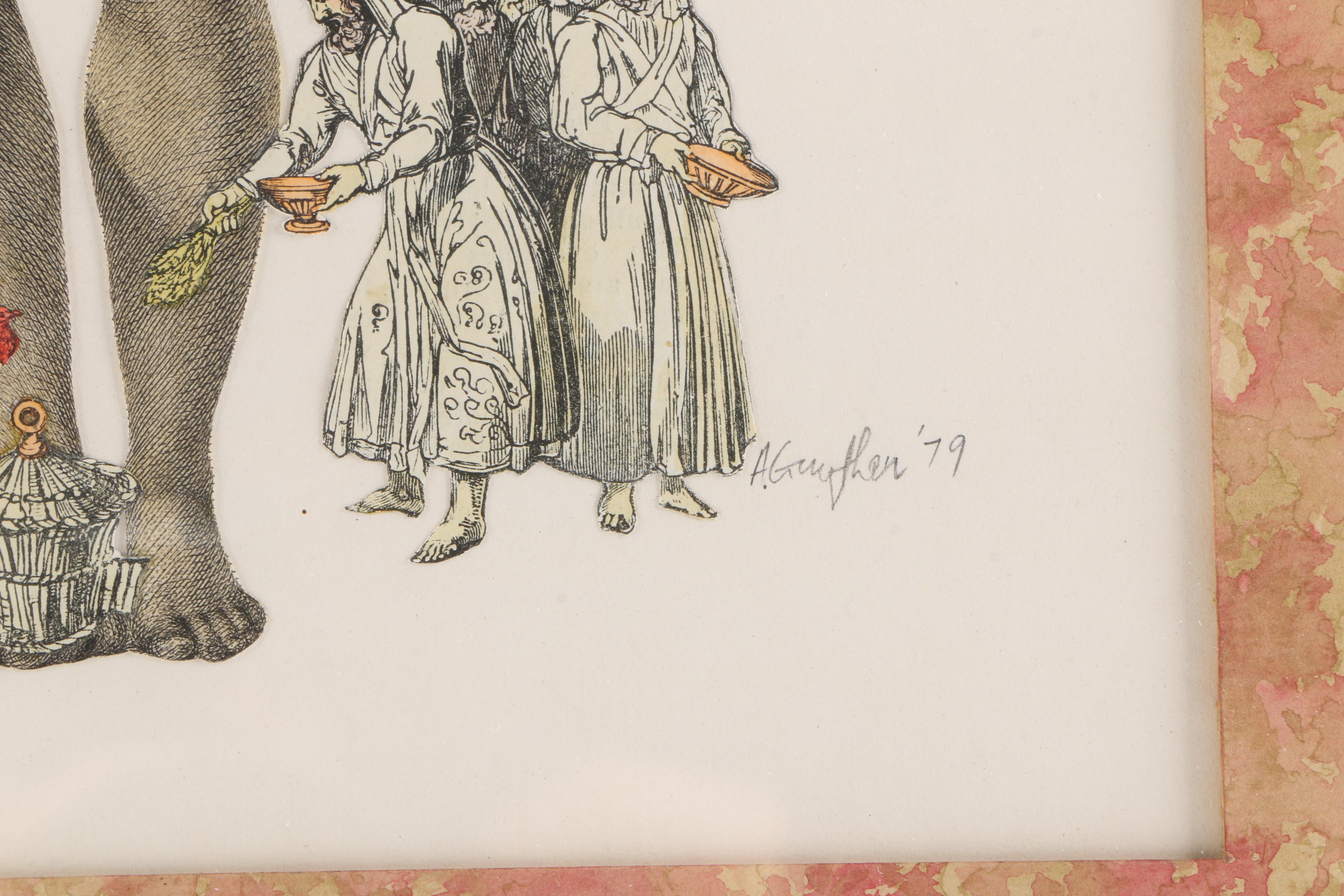 Anthony Guyther Symbolist Collage "Bird God Offering"