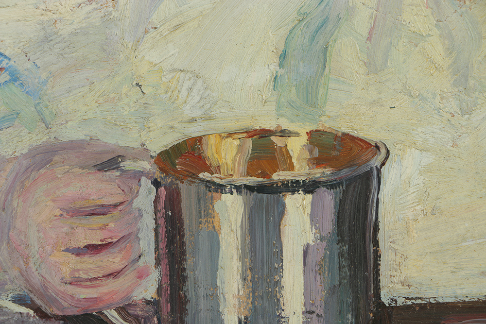 Emily B. Waite Oil Painting on Board Portrait of a Baby