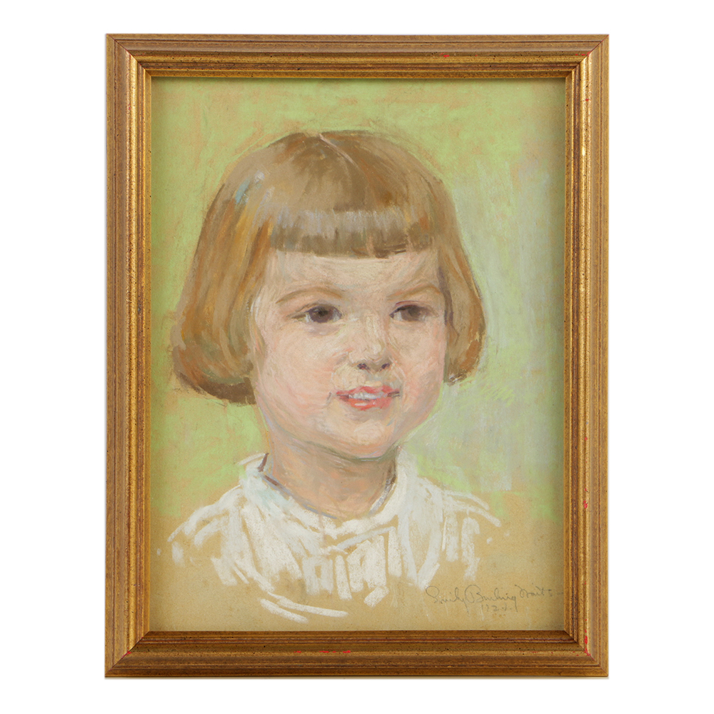 Emily B. Waite Pastel Drawing on Paper Portrait of a Girl