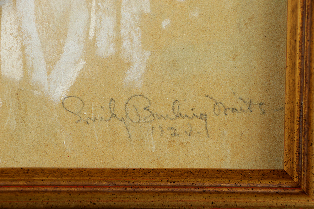 Emily B. Waite Pastel Drawing on Paper Portrait of a Girl