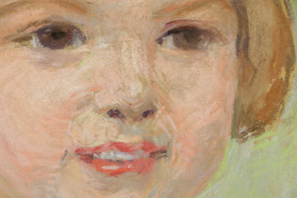 Emily B. Waite Pastel Drawing on Paper Portrait of a Girl