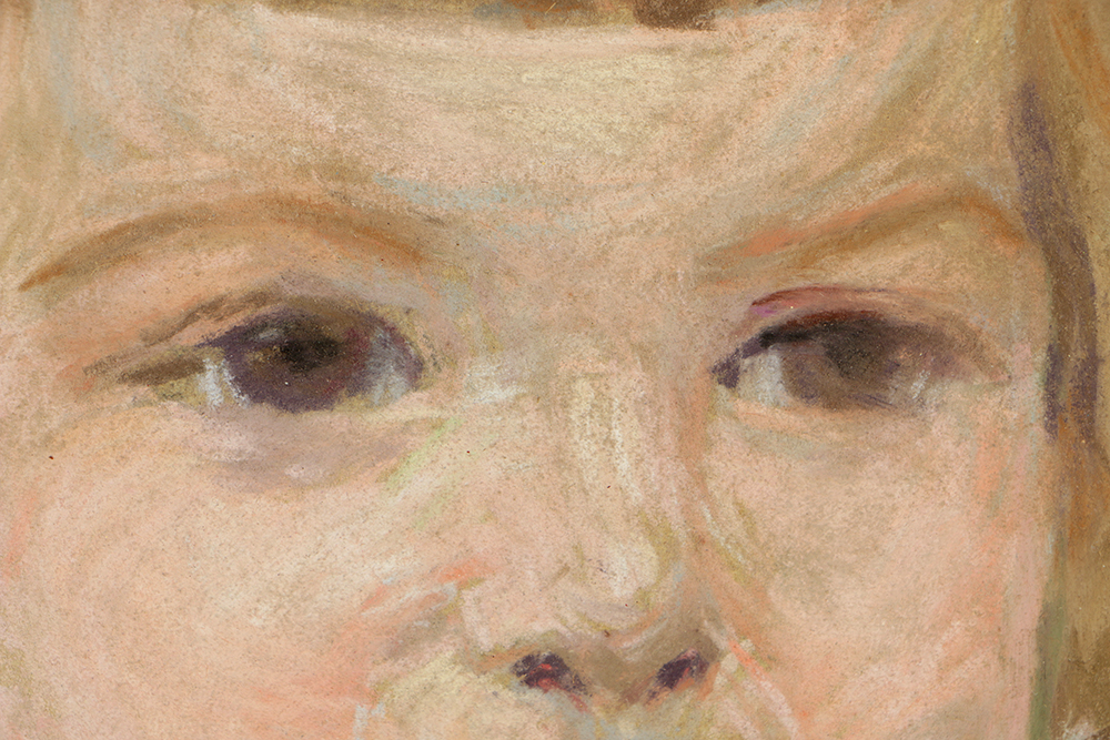 Emily B. Waite Pastel Drawing on Paper Portrait of a Girl