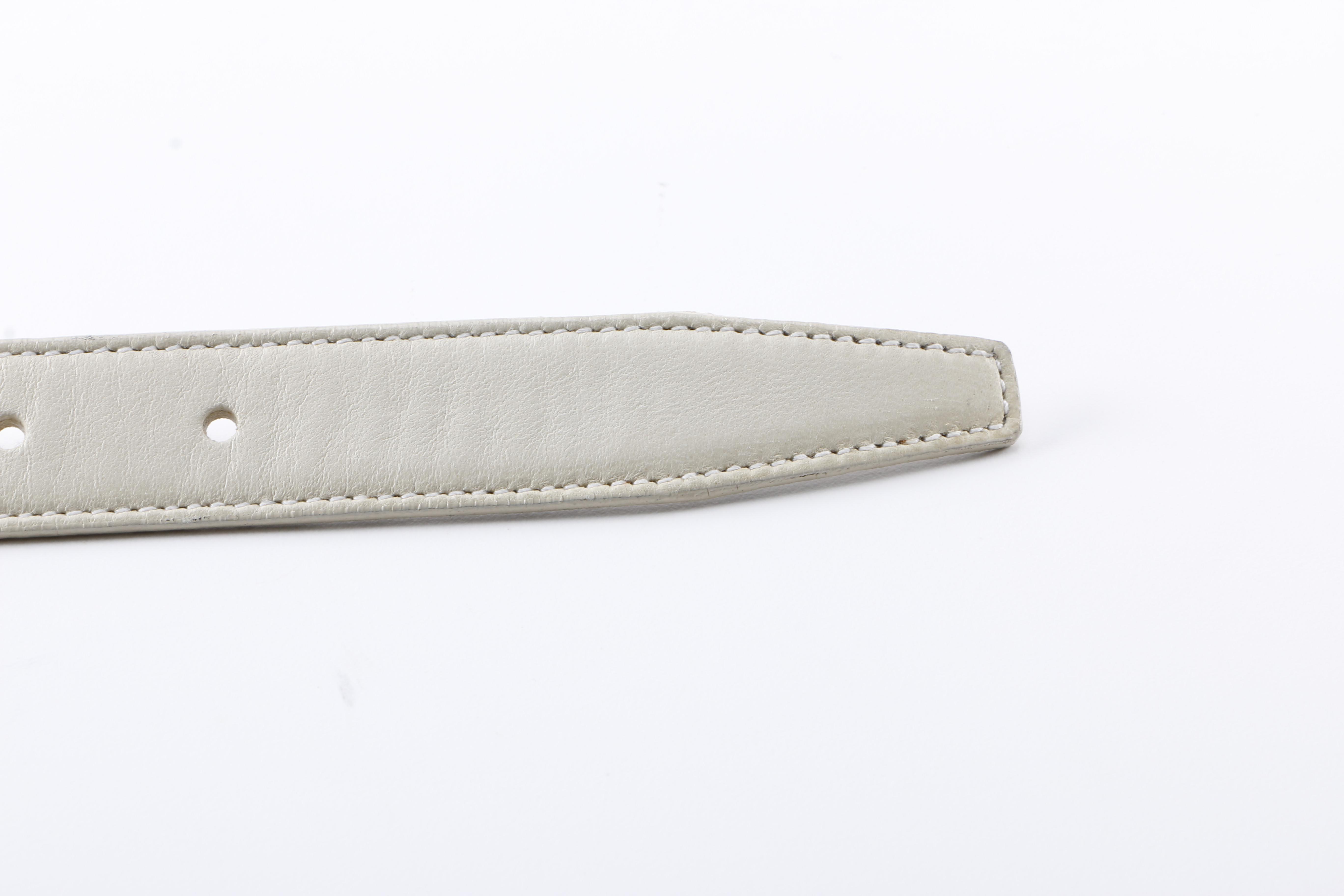 Prada Cream Nappa Leather Belt