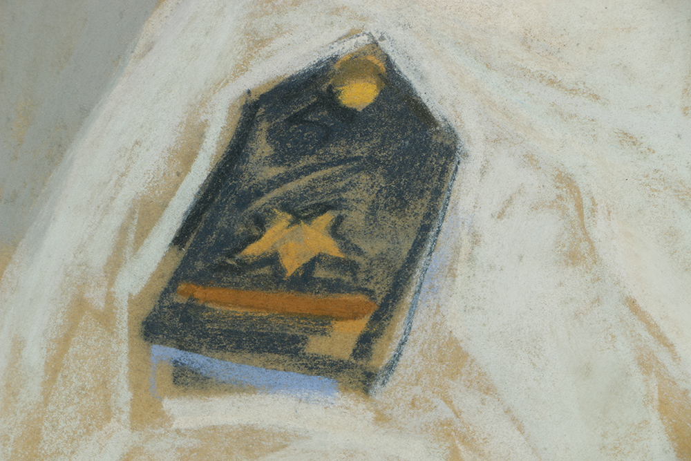 Emily B. Waite Pastel Drawing on Paper of Man in Uniform