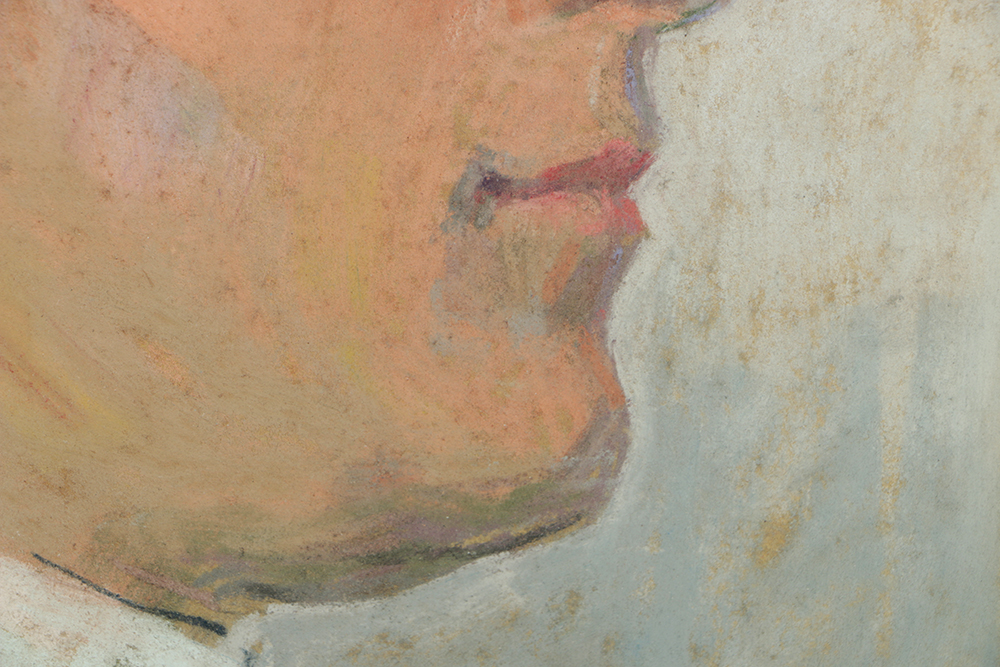 Emily B. Waite Pastel Drawing on Paper of Man in Uniform