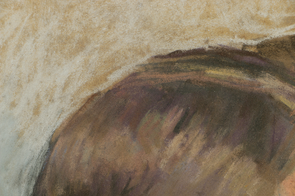 Emily B. Waite Pastel Drawing on Paper of Man in Uniform