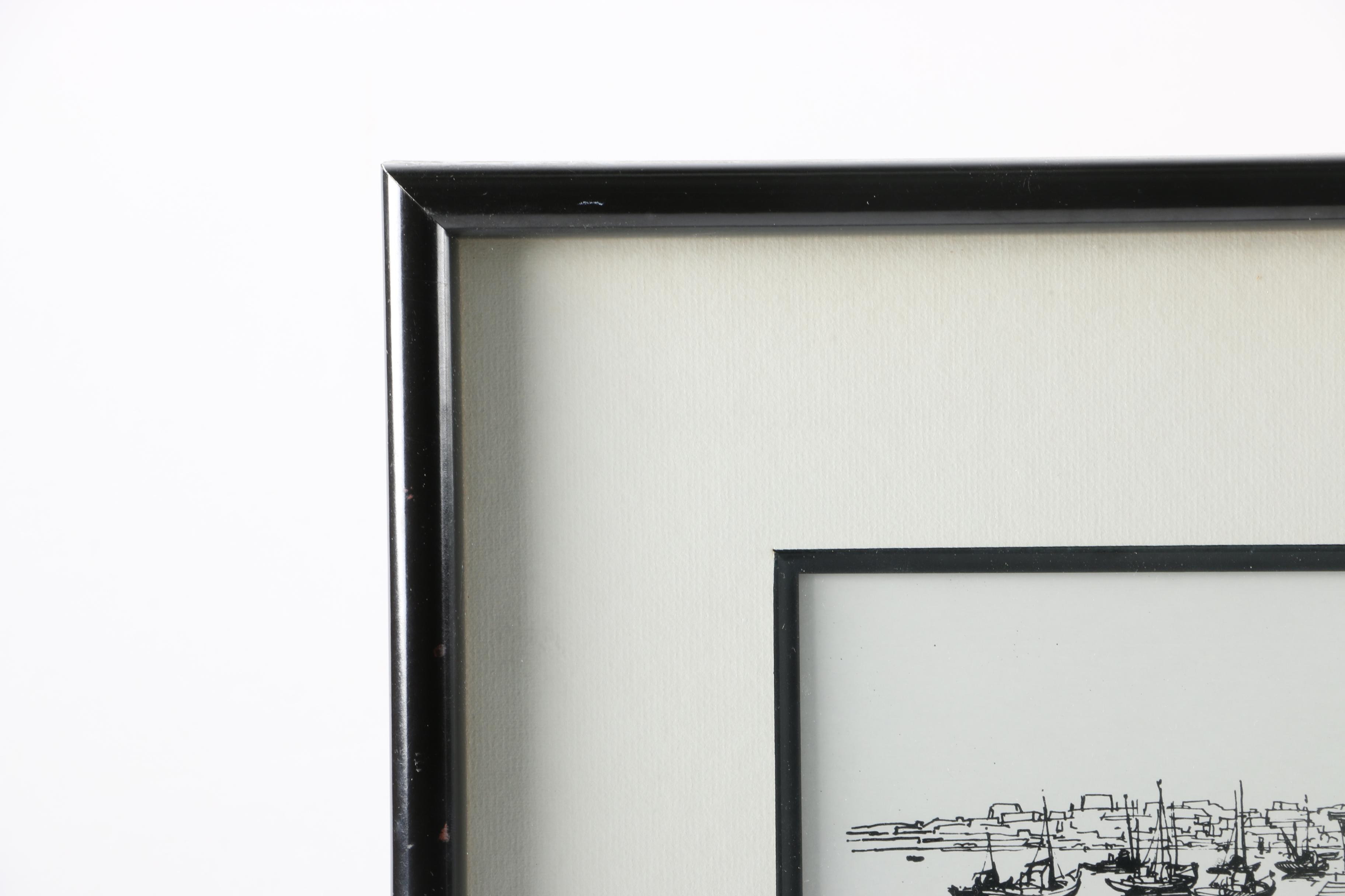 After Julio Amaro Lithograph "Algarve Tipico"