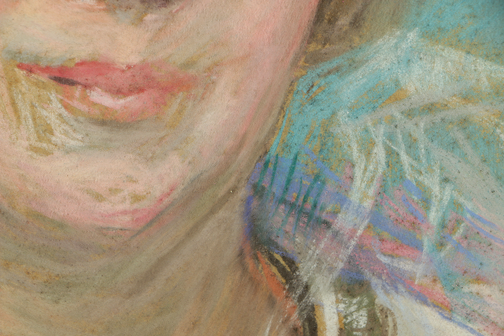 Emily B. Waite Pastel Portrait of Older Woman