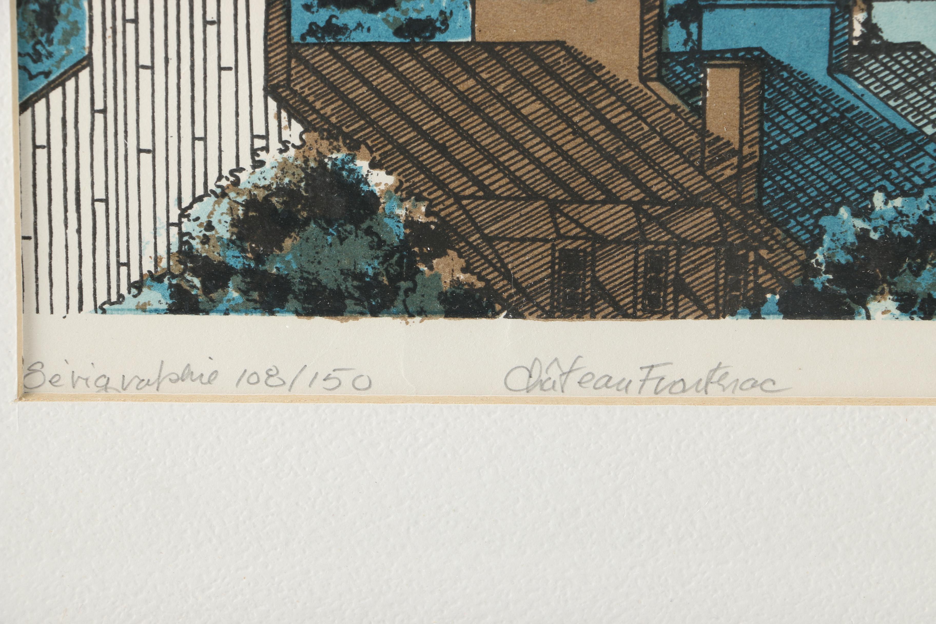 Limited Edition Serigraph on Paper "Chateau Frontenac"