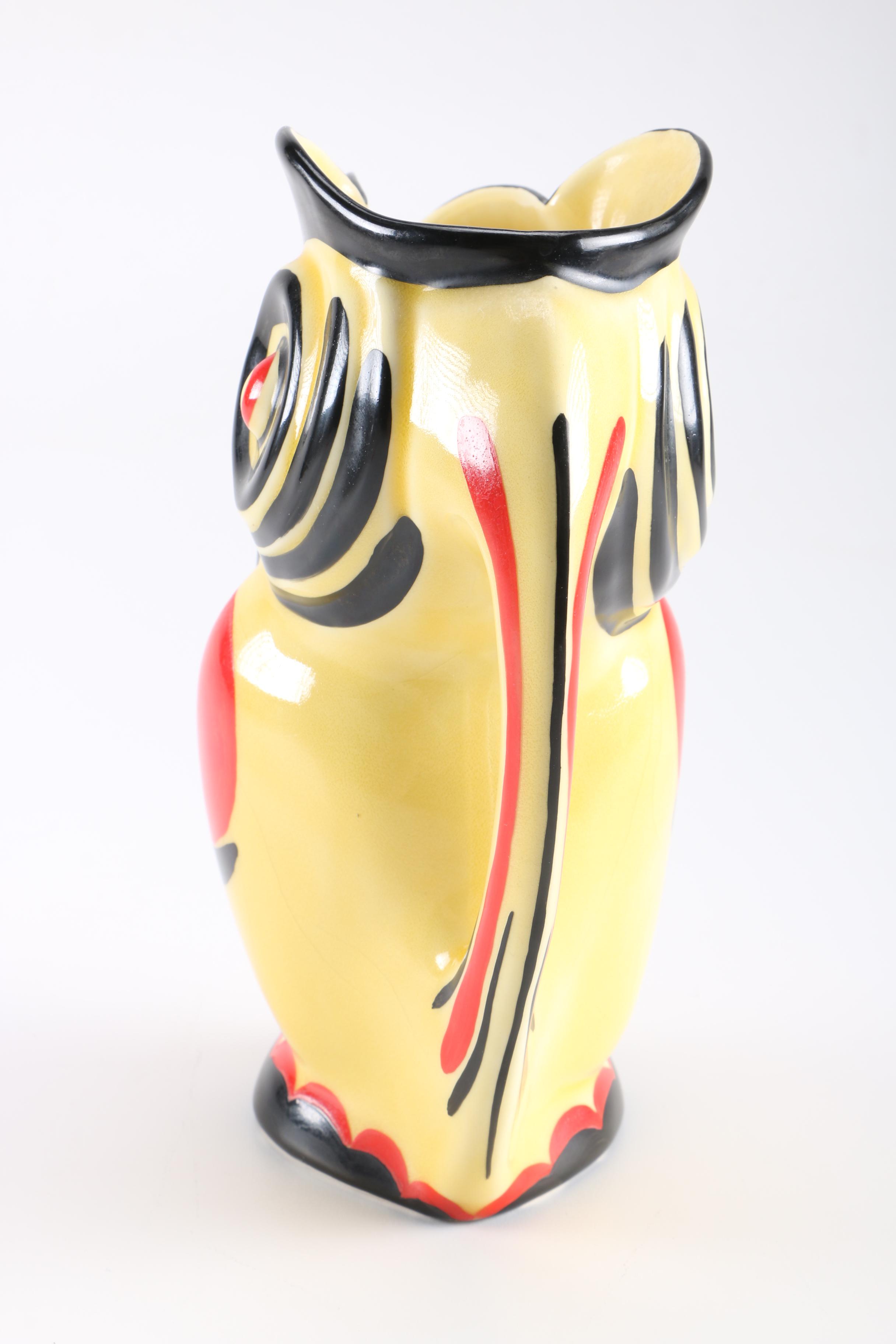 1930s Ditmar Urbach Czech Art Deco Toucan Pitcher