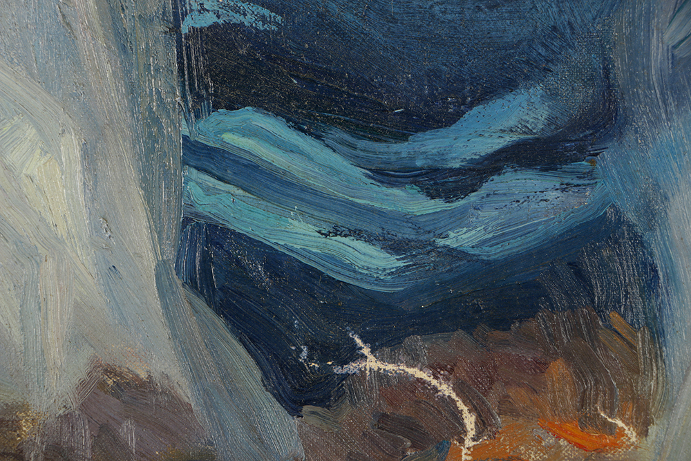 Emily B. Waite Oil Painting on Unstretched Canvas Portrait of a Woman