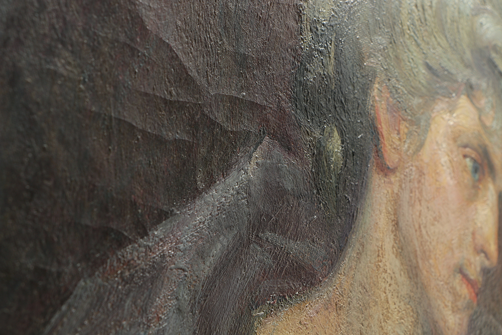 Emily B. Waite Oil Painting on Unstretched Canvas Portrait of a Woman