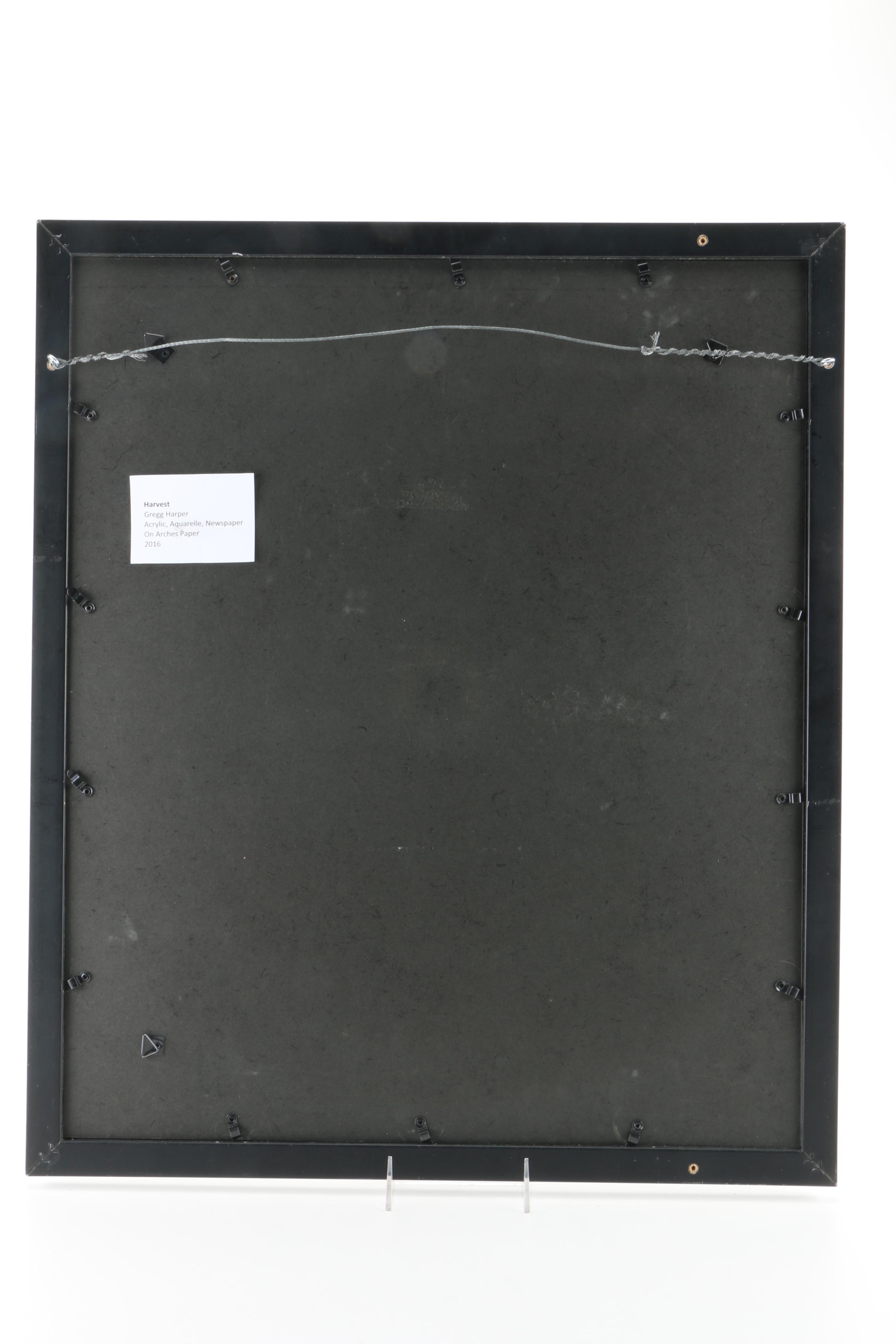 Gregg Harper Original Mixed Media Collage "Harvest"