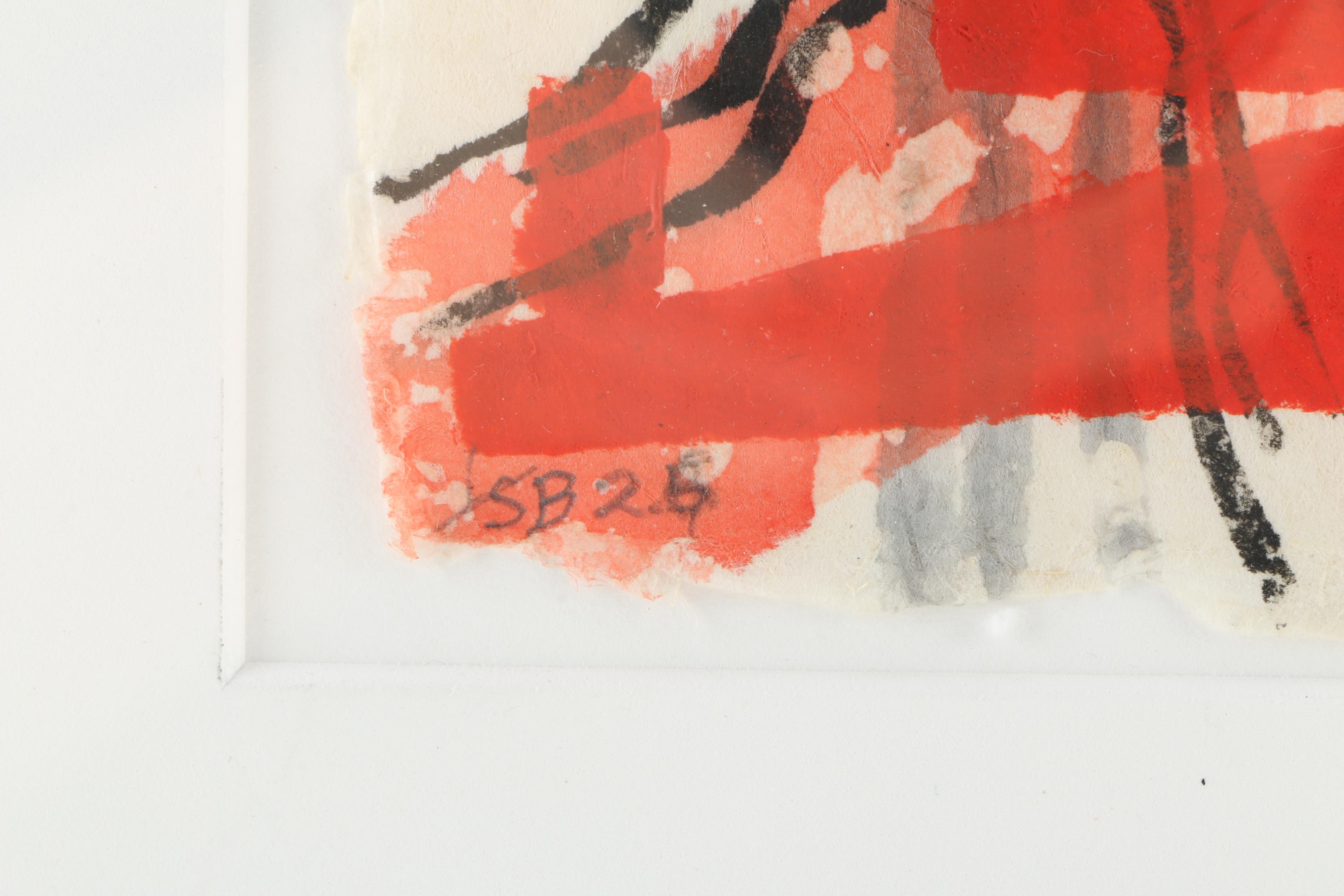 Paul Bowen Hand Embellished Block Print on Handmade Paper